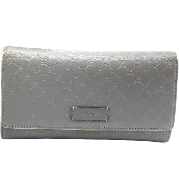 951252BR (L3) Gucci Wallet Long Gray PVC - Picture 1 of 11
